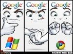 This is how the Google Chrome symbol was made