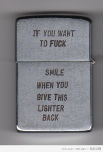 Most intelligent way to pickup using a lighter